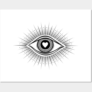 All seeing eye symbol Posters and Art